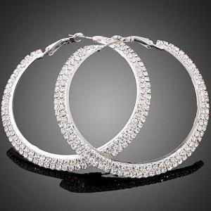 Circle Hoop 18k Wgp Earrings
